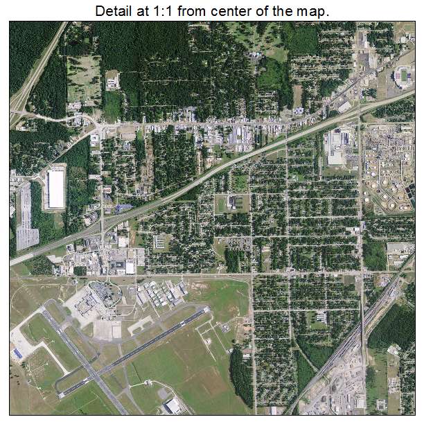 Shreveport, Louisiana aerial imagery detail