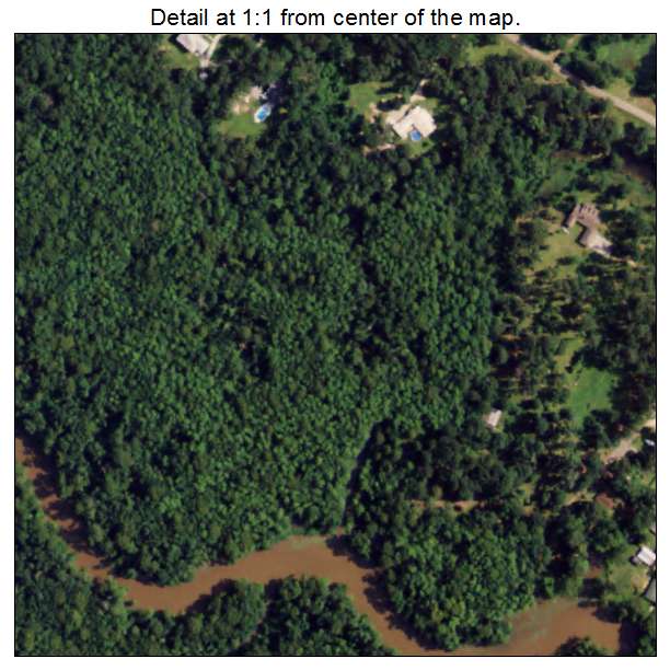 Springfield, Louisiana aerial imagery detail