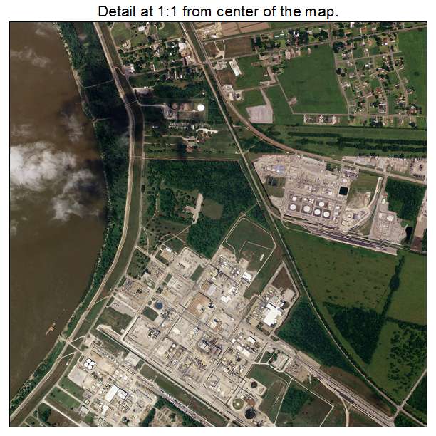St Gabriel, Louisiana aerial imagery detail