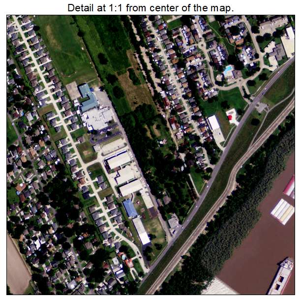 St Rose, Louisiana aerial imagery detail