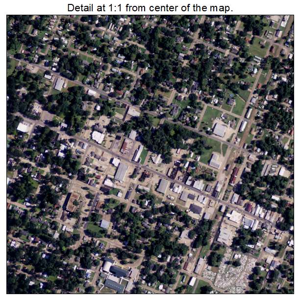 Ville Platte, Louisiana aerial imagery detail