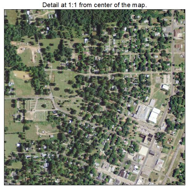 Vivian, Louisiana aerial imagery detail