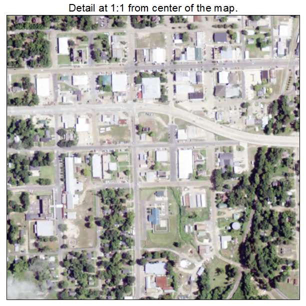 Winnfield, Louisiana aerial imagery detail
