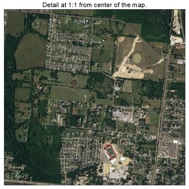 Zachary, Louisiana aerial imagery detail