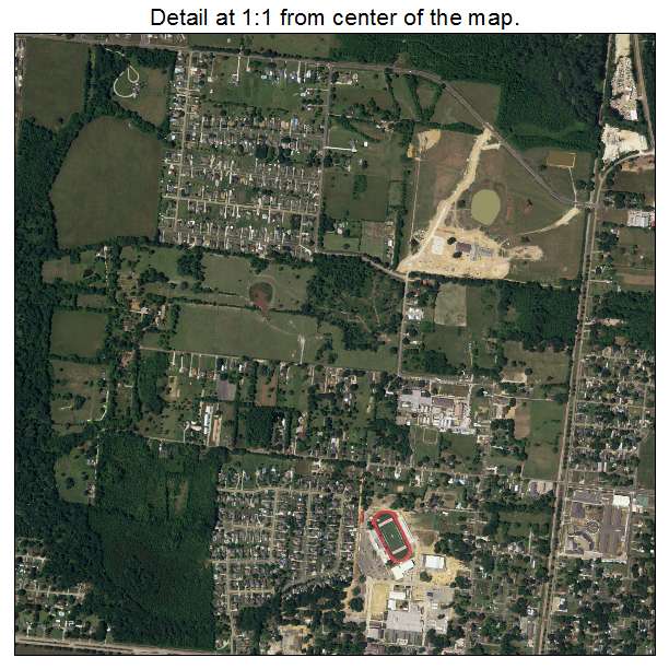 Aerial Photography Map of Zachary, LA Louisiana