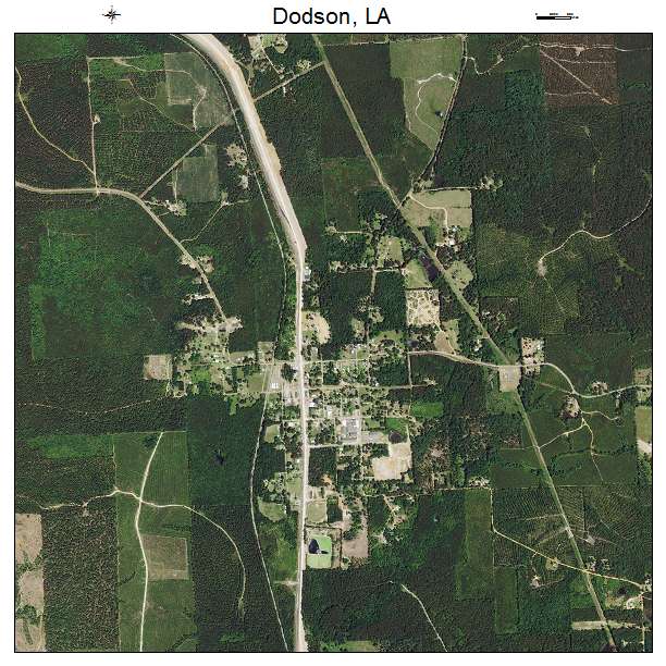 Dodson, LA air photo map