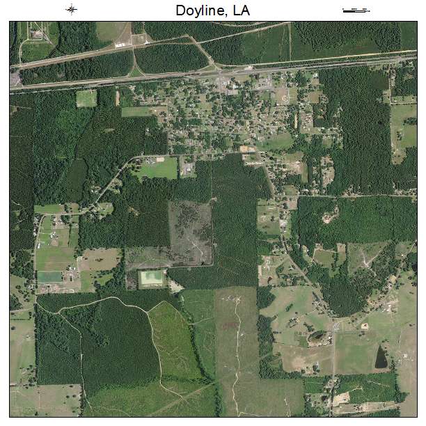 Doyline, LA air photo map