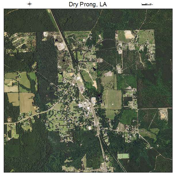 Dry Prong, LA air photo map