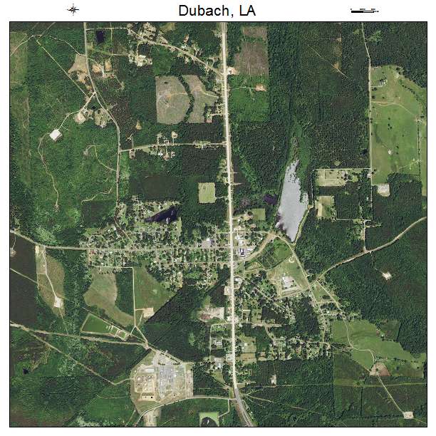 Dubach, LA air photo map