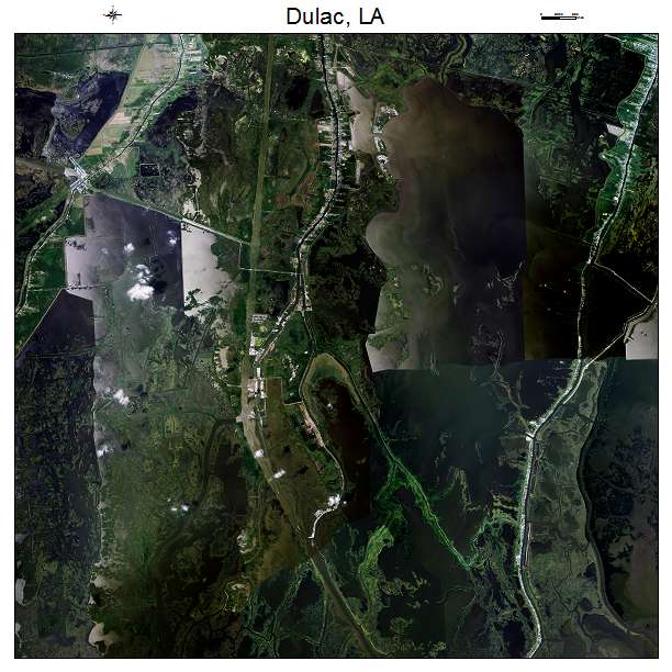 Dulac, LA air photo map