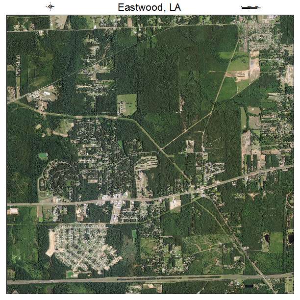 Eastwood, LA air photo map