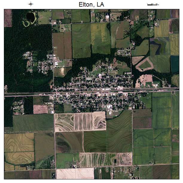 Elton, LA air photo map