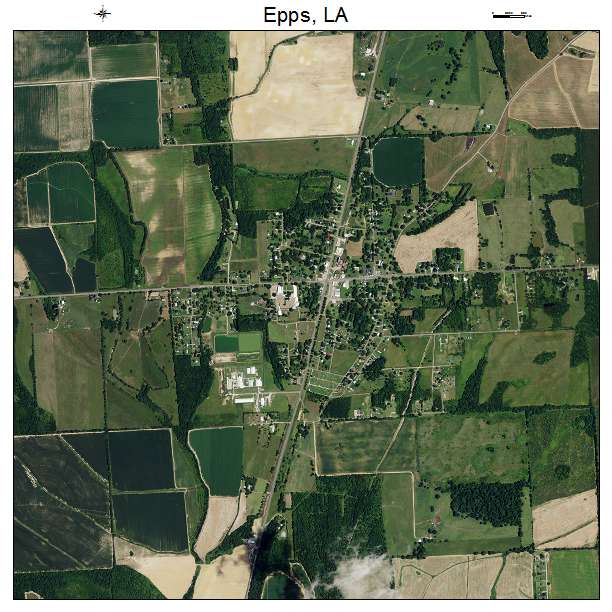 Epps, LA air photo map