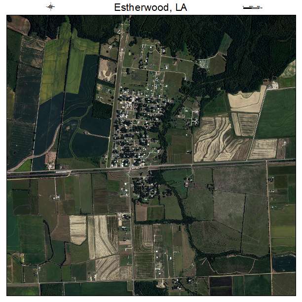 Estherwood, LA air photo map