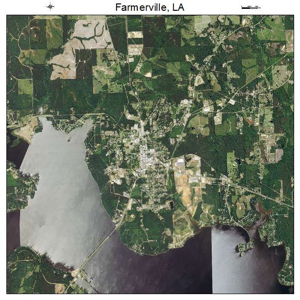 Farmerville, LA air photo map