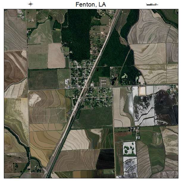 Fenton, LA air photo map