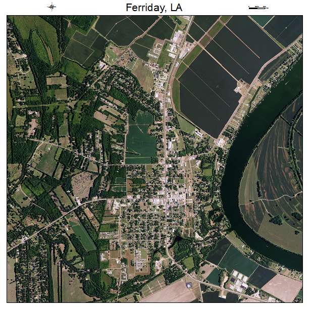Ferriday, LA air photo map