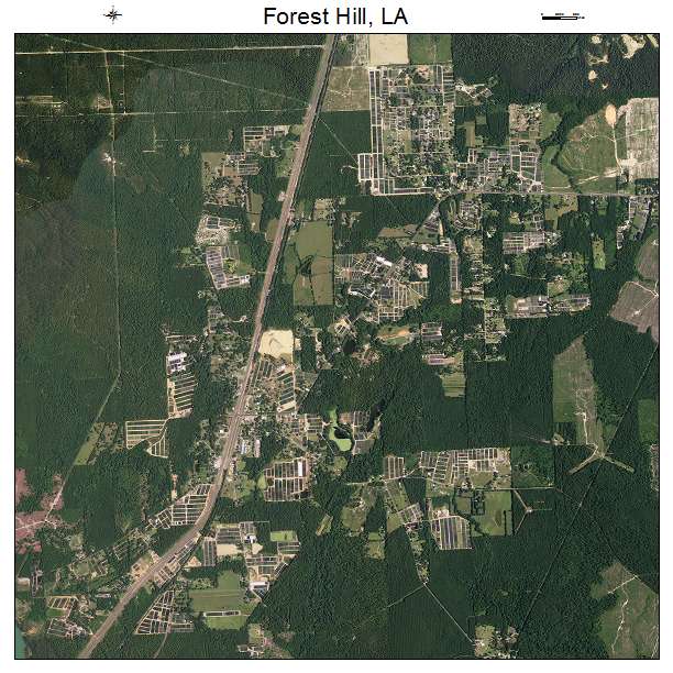 Forest Hill, LA air photo map