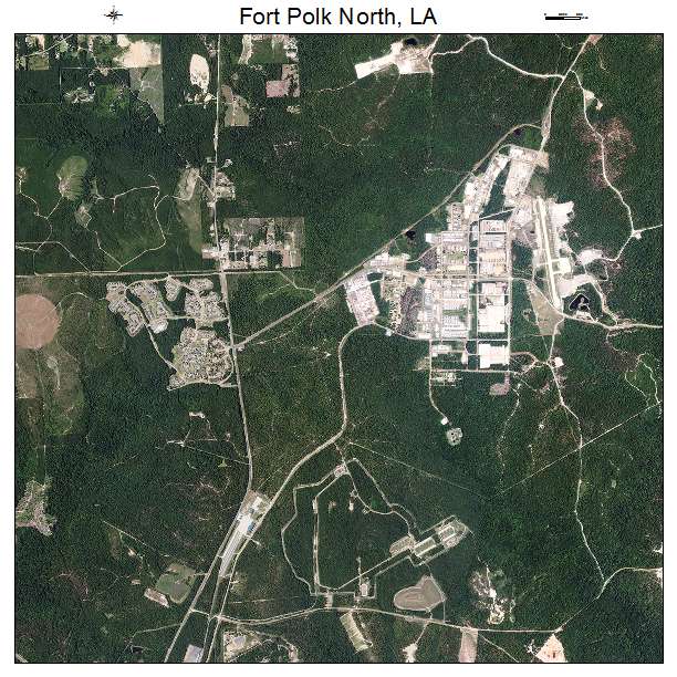 Fort Polk North, LA air photo map