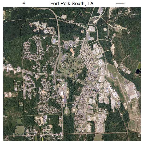 Fort Polk South, LA air photo map
