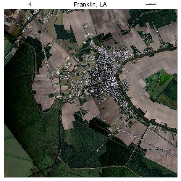 Franklin, LA air photo map