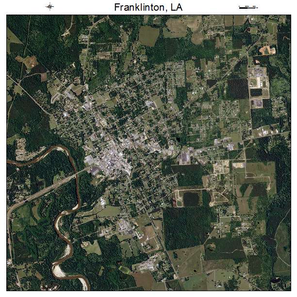 Franklinton, LA air photo map