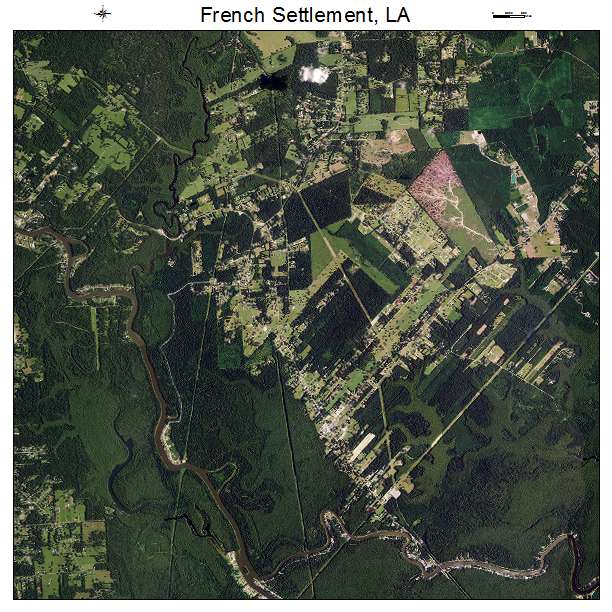 French Settlement, LA air photo map