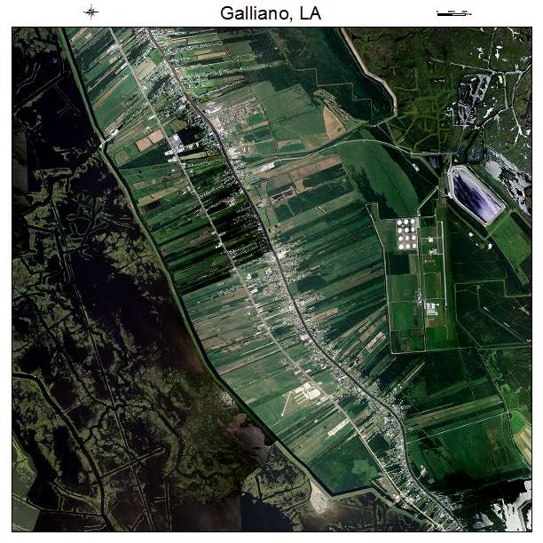 Galliano, LA air photo map
