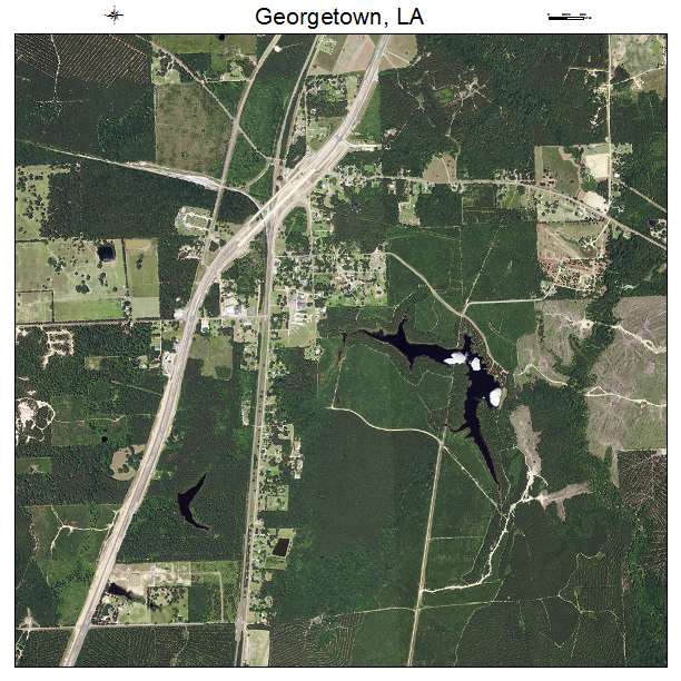 Georgetown, LA air photo map