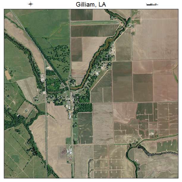 Gilliam, LA air photo map