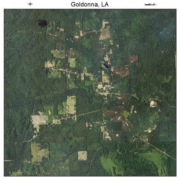 Goldonna, LA air photo map