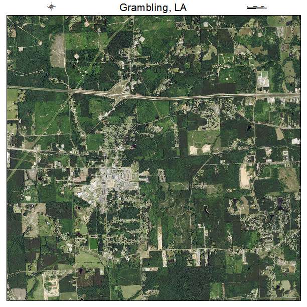 Grambling, LA air photo map