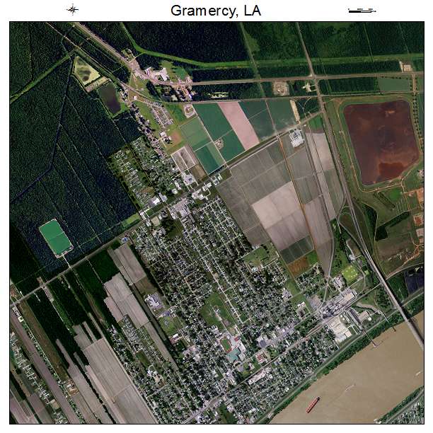 Gramercy, LA air photo map