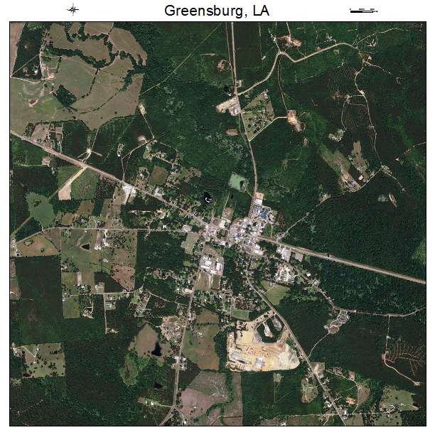 Greensburg, LA air photo map
