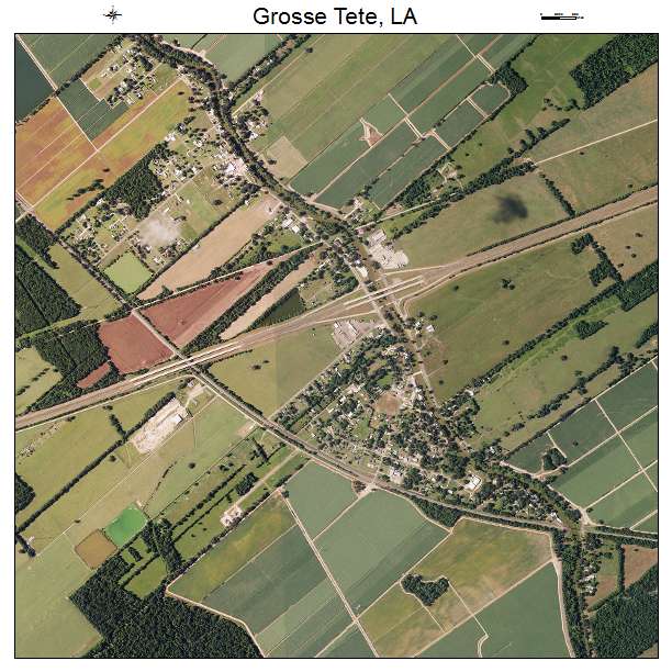 Grosse Tete, LA air photo map