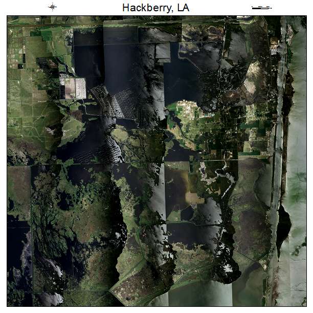 Hackberry, LA air photo map