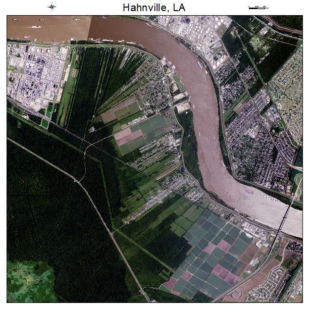 Hahnville, LA air photo map