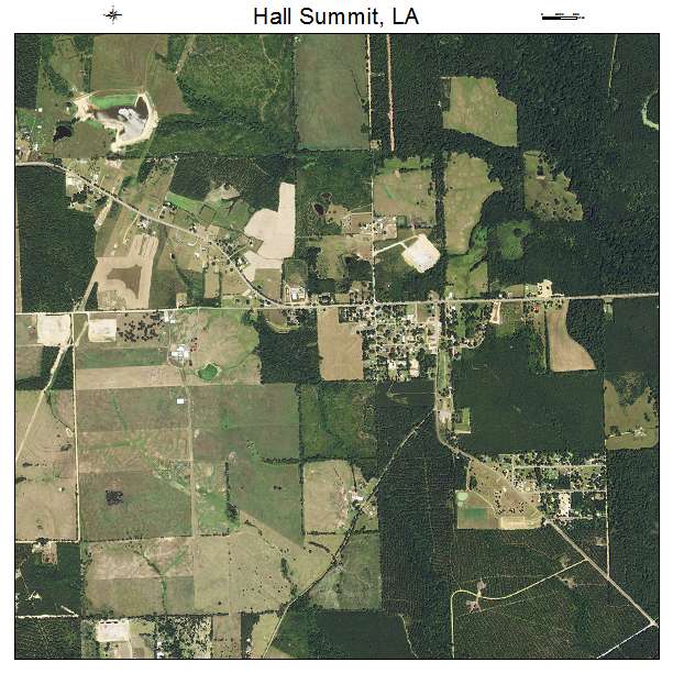 Hall Summit, LA air photo map