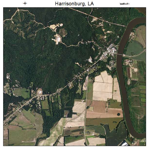 Harrisonburg, LA air photo map