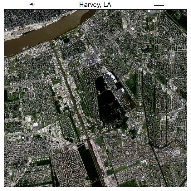 Harvey, LA air photo map