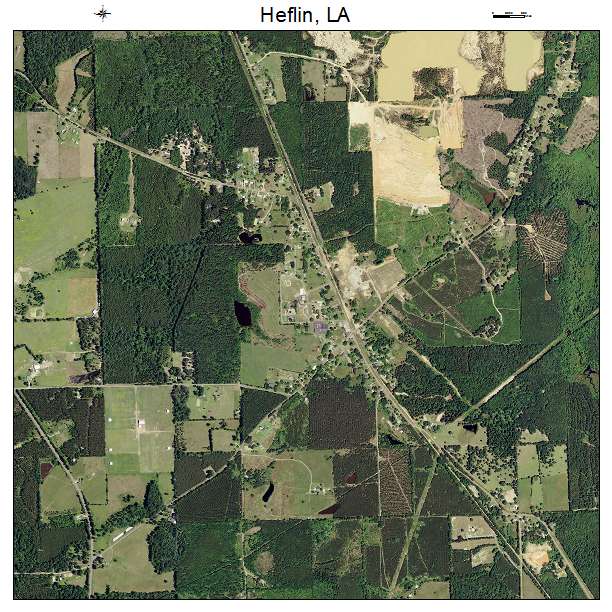 Heflin, LA air photo map