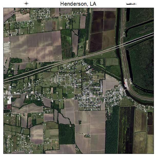 Henderson, LA air photo map