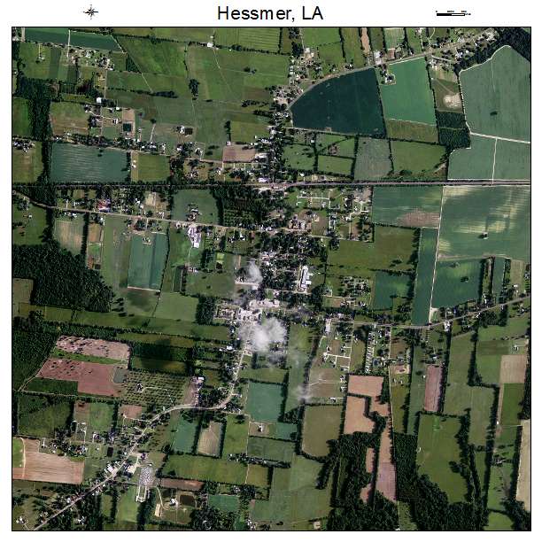 Hessmer, LA air photo map