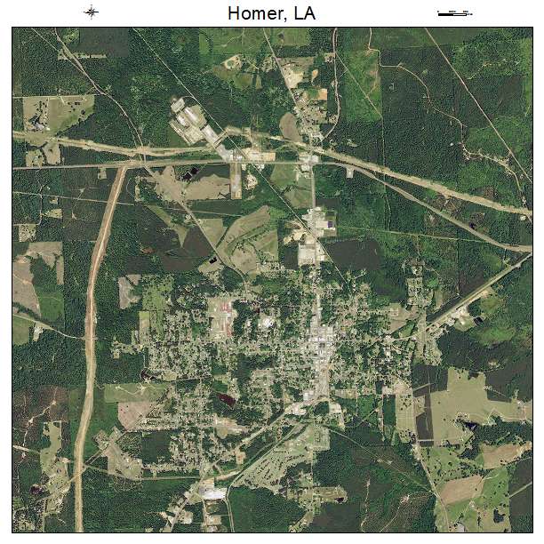 Homer, LA air photo map