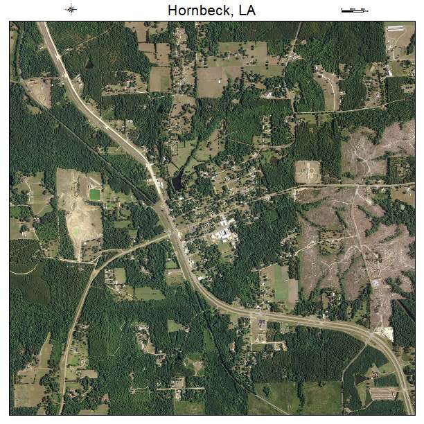 Hornbeck, LA air photo map