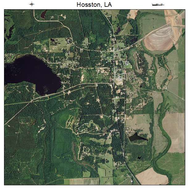 Hosston, LA air photo map