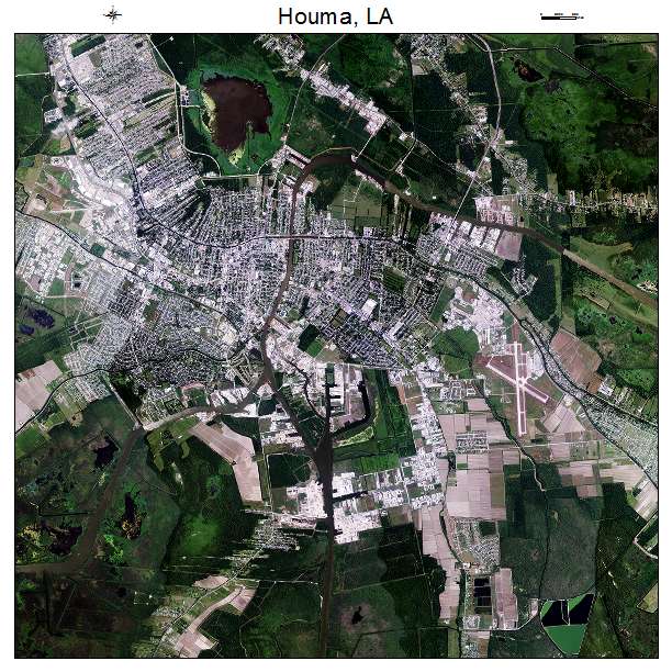 Houma, LA air photo map