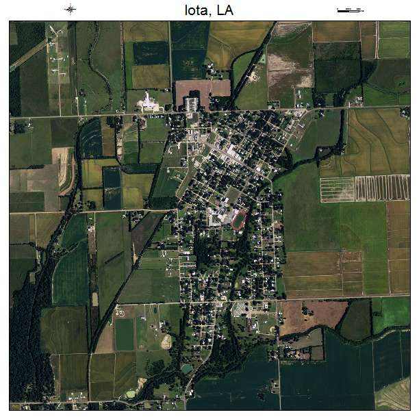 Iota, LA air photo map