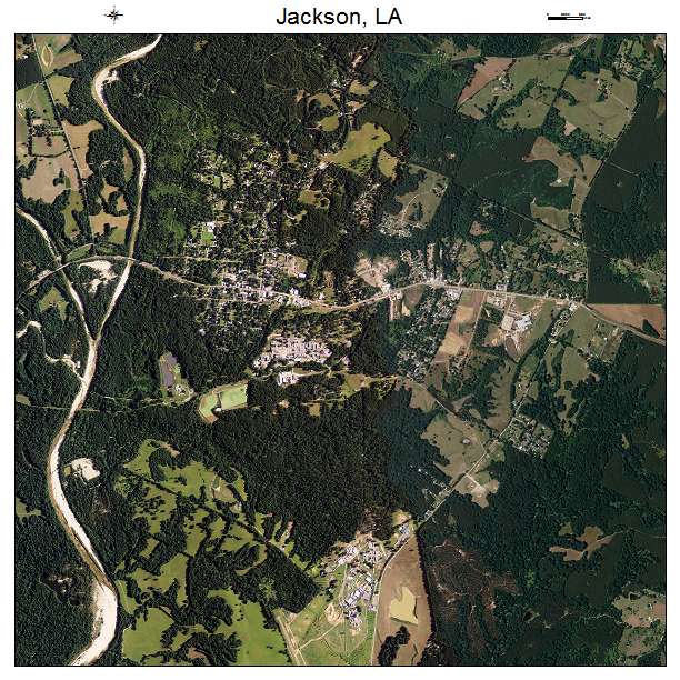 Jackson, LA air photo map