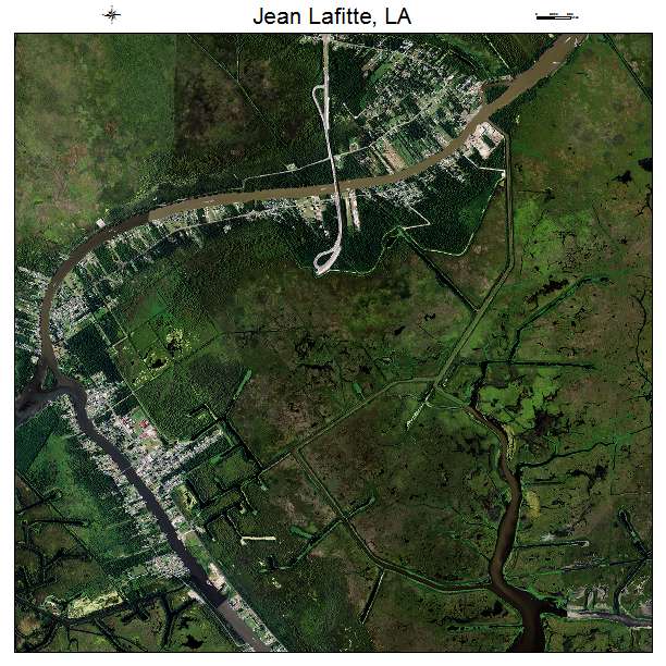 Jean Lafitte, LA air photo map